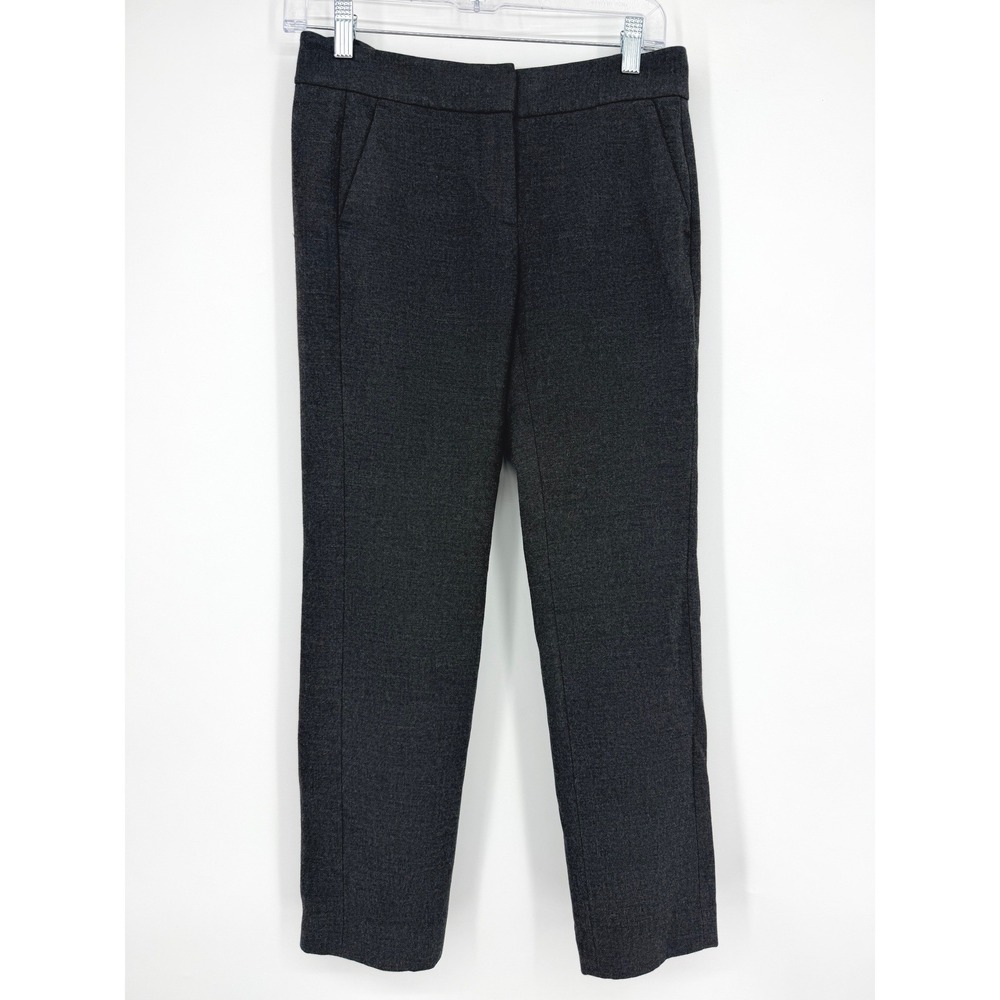Ann Taylor LOFT Marisa Fit Petite Pants Charcoal Gray Straight Leg Trousers 2P